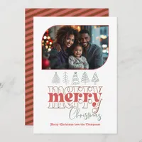 Merry Christmas Tree Doodle Modern Holiday Photo