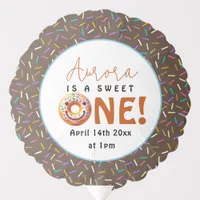 Sweet One watercolor cute donuts 1st birthday Balloon