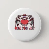 Af Skeleton Hands Valentines Day Classic Button