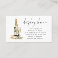Pearls Prosecco Bridal Display Shower Gift Tag Enclosure Card