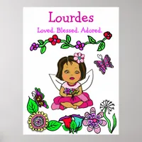 Personalized Loved, Blessed and Adored Fairy Poster