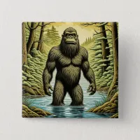 Bigfoot standing in Water Cartoon