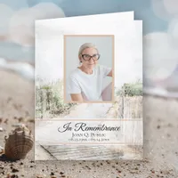 Boardwalk to Beach Funeral Memorial Sympathy Thank You Card
