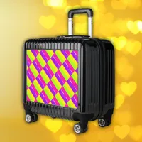 Bright Neon Paint Brush Strokes |  Luggage