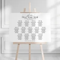 13 Tables Welcome Seating Chart Foam Board