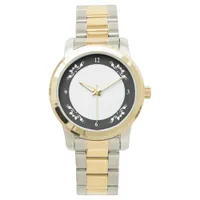 Unisex Oversize Two-Tone Bracelet Black Deco Watch