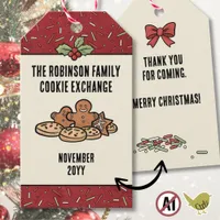 Christmas Cookie Exchange Favor Tags