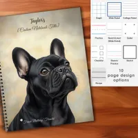 Frenchie Black French Bulldog Personalized Notebook