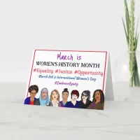 March is International Women's Day   Card