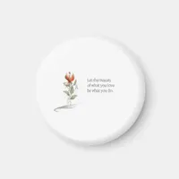 Delicate floral quote magnet 