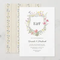 Cottagecore Wildflower Garden Wedding Invitation