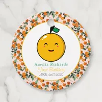  Little Cutie Orange Citrus 1st Birthday  Favor Tags