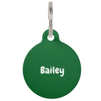 Custom Personalized Name Photo Forrest Green Pet ID Tag