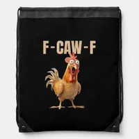 F-Caw-F Chicken Vintage Style Drawstring Bag