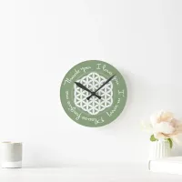 Flower of Life Ho'oponopono Round Clock