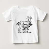 Goat and Kid Baby T-Shirt