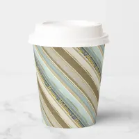 Earth Tones Gold Christmas Pattern#28 ID1009 Paper Cups