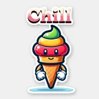 Chill Rainbow Sherbet Sticker