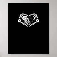 Skeletons Heart  Hands Poster