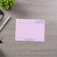 Lavender purple business logo post-it notes