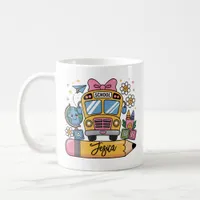 Back to School Coquette Custom Name Coffee Mug