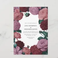 Blush Mauve, Peach Blossom & Rosewood Velvet Invitation