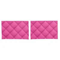 Girly Hot Pink Faux Quilted Geometric Pattern Pillow Case