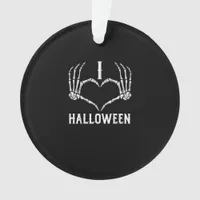 Halloween Skeleton Hands Heart Cute Women Girls Ki Ornament