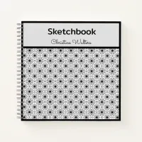 Elegant Abstract pattern, Black & White  Notebook