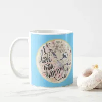 I Love You Mom Blue Watercolor Add Any Name  Coffee Mug