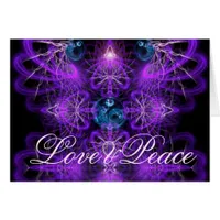 Love Peace fractal Art Card