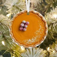 A Funny Pumpkin Pie Flirty Pun | Christmas Metal Ornament