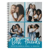 Personalized 4 Photo Collage Best Friends Notebook