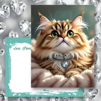 Cute Fluffy Cat | Keeping in Touch Postcard