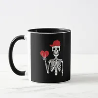 Roll Skeleton Hands Heart Valentines Day Skull Mug