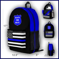 [Thin Blue Line] Back the Blue Police Backpack Bag