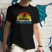 Vintage Funny Cycopathic Adventures Cyclists Bike T-Shirt