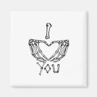 Skeleton Hands Making A Heart  Magnet