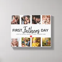 Simple First Father’s Day Photo Collage Canvas Print