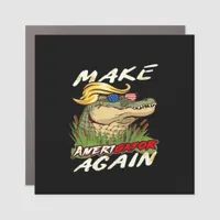 Funny Make Amerigator Again Donald Parody American Car Magnet