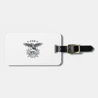 F-Caw-F Funny Crow Halloween Vintage Design Luggage Tag