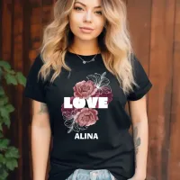 Black & White Streetwear LOVE T-Shirt