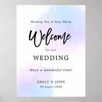 Welcome to our Wedding Pastel Watercolors Poster