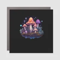 Whimsigoth Mushrooms And Crystals Car Magnet