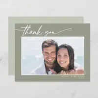 Eucalyptus Color Tones Wedding Green ID901 Thank You Card