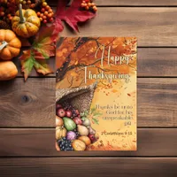 Leaf Storm 2 Corinthians 9:15 Happy Thanksgiving Card