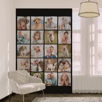 Modern 20 Photo Collage Simple Family Pattern Blackout Curtains