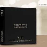 Classic Corporate Documents Binder Custom Logo