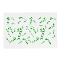 Placemat -  Green Candy Canes