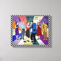 Couple Dancing  | Retro Nostalgic 1950's Canvas Print